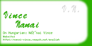 vince nanai business card